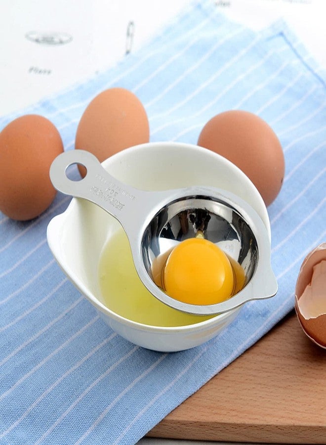 Dhvsam Egg Yolk Separator 304 Stainless Steel Dishwasher Safe Egg White Separator, Professional Egg Separator Tool (Pack of 2) - Image 4